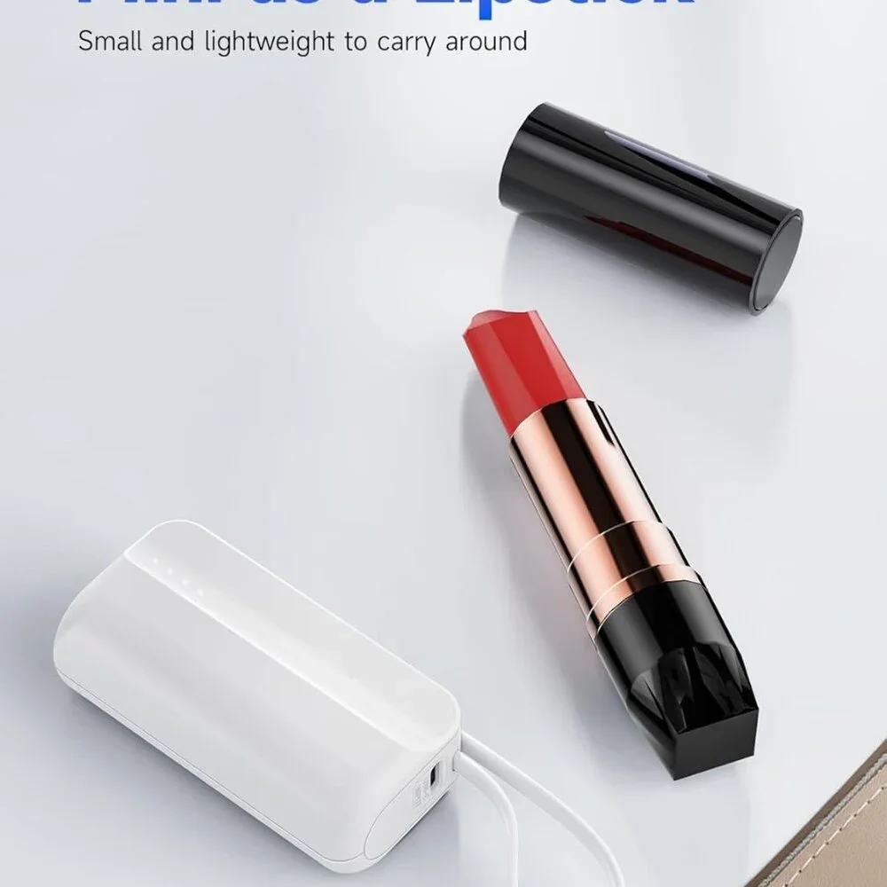 Tiitarn Small Portable Charger, 5000mAh Foldable Power Bank Built in Stand Mini